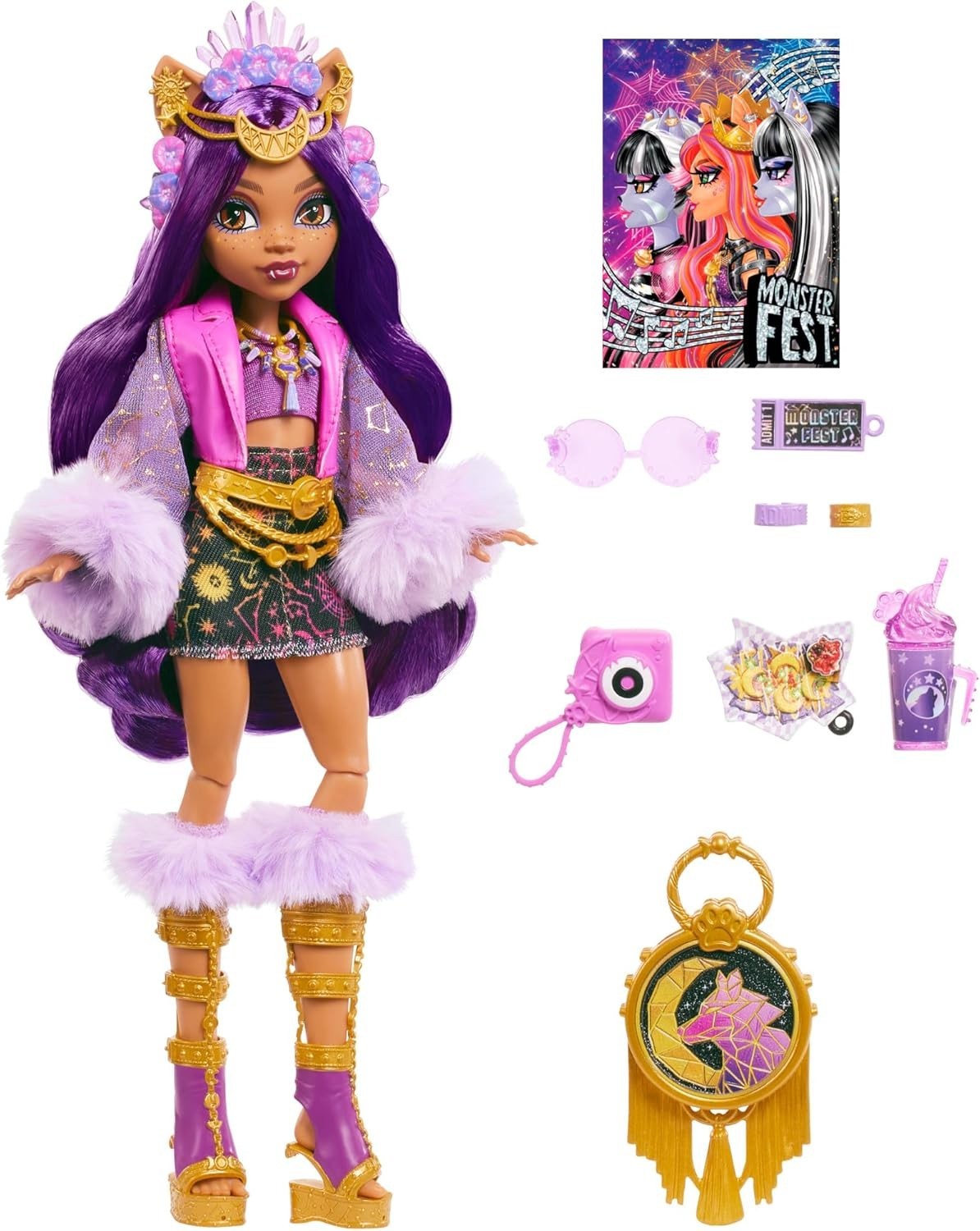 Festival Fashion Doll Glam Outfit Music Accessories Snacks Poster Bag - Kwikley