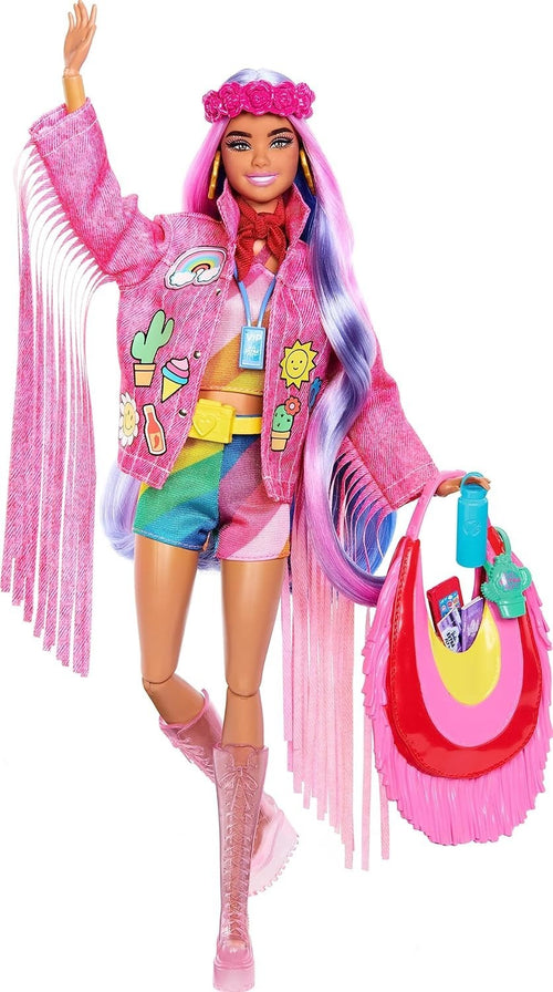 Festival Fashion Travel Doll Desert Outfit Fringe Jacket Accessories Set - Kwikley