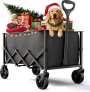 Festival Trolley on Wheels Folding Wagon Cart 70L Heavy Duty Utility - Kwikley