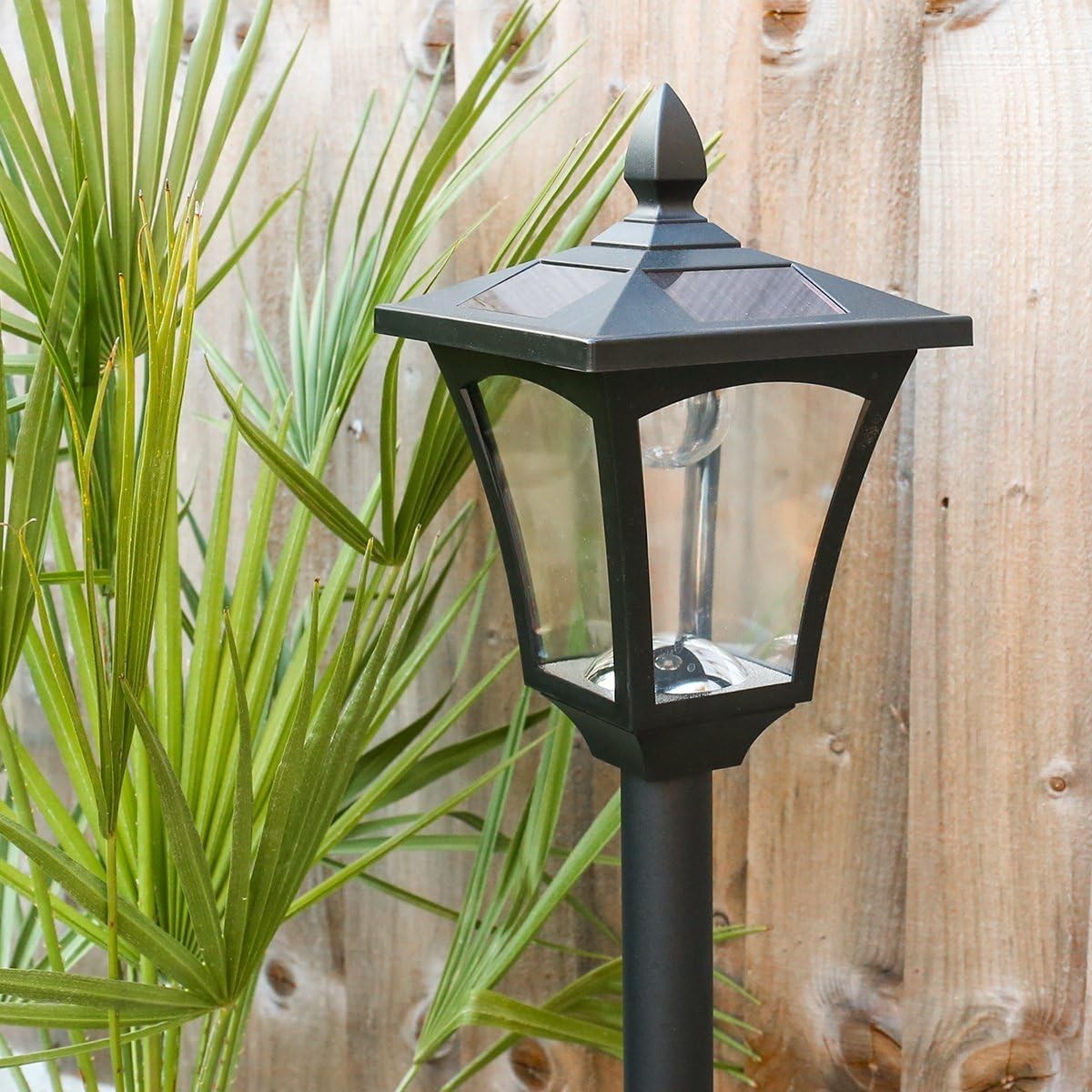 Festive Lights 7ft Solar Victorian Lamp Post Warm White Dual Brightness - Kwikley