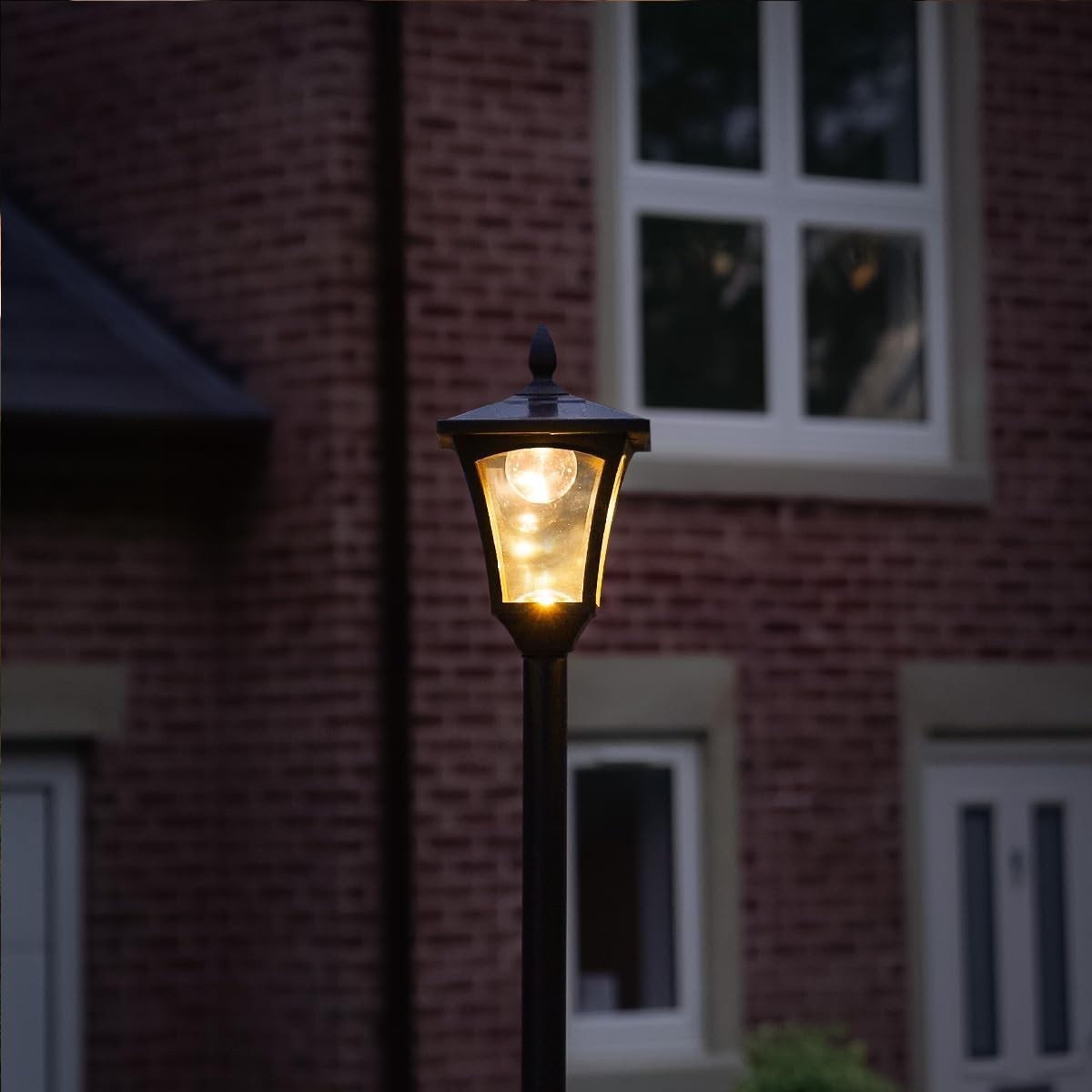 Festive Lights 7ft Solar Victorian Lamp Post Warm White Dual Brightness - Kwikley