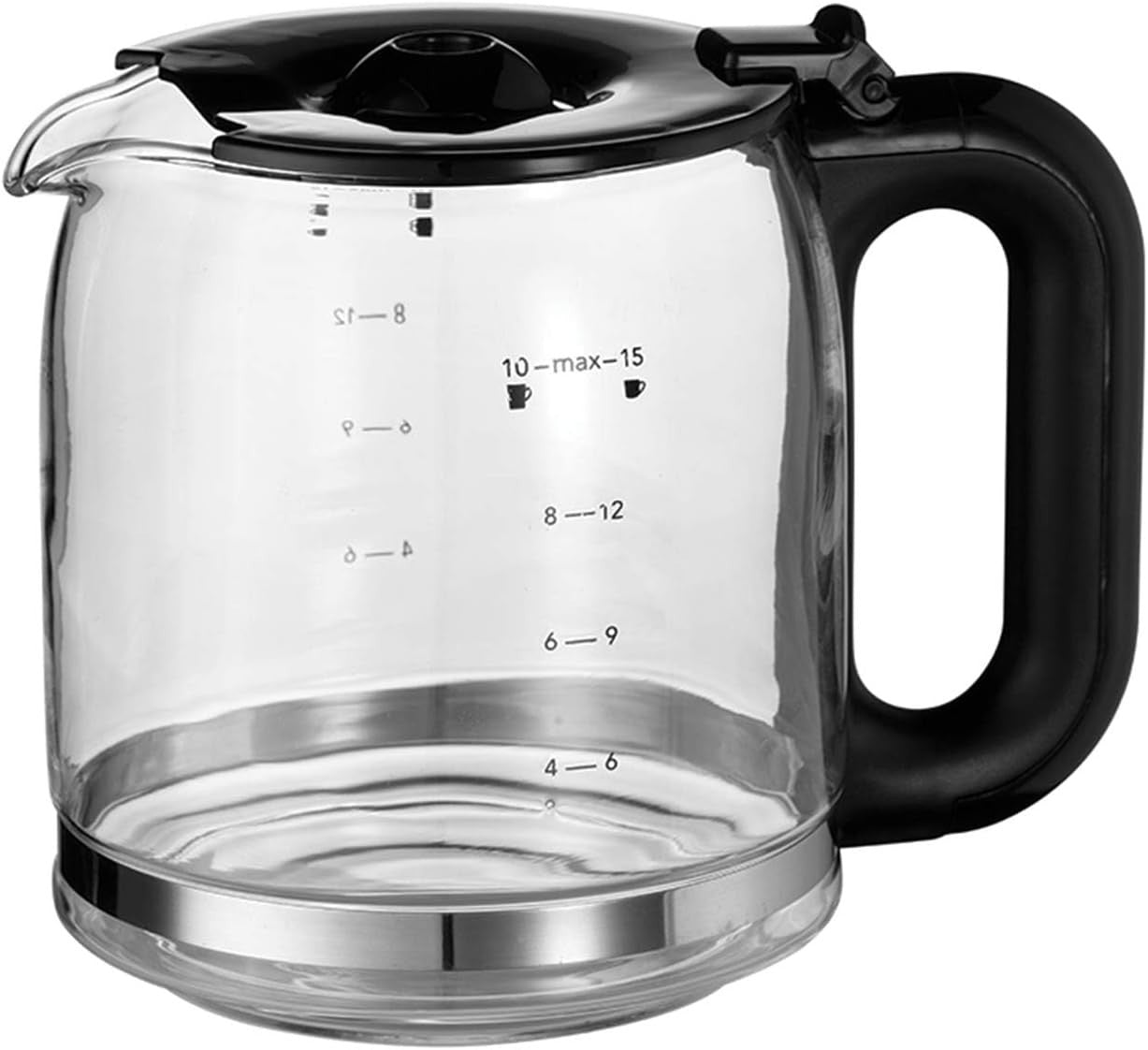 Filter Coffee Machine 1.25L Fast Brew Timer Auto Clean Keep Warm Drip Maker Home - Kwikley