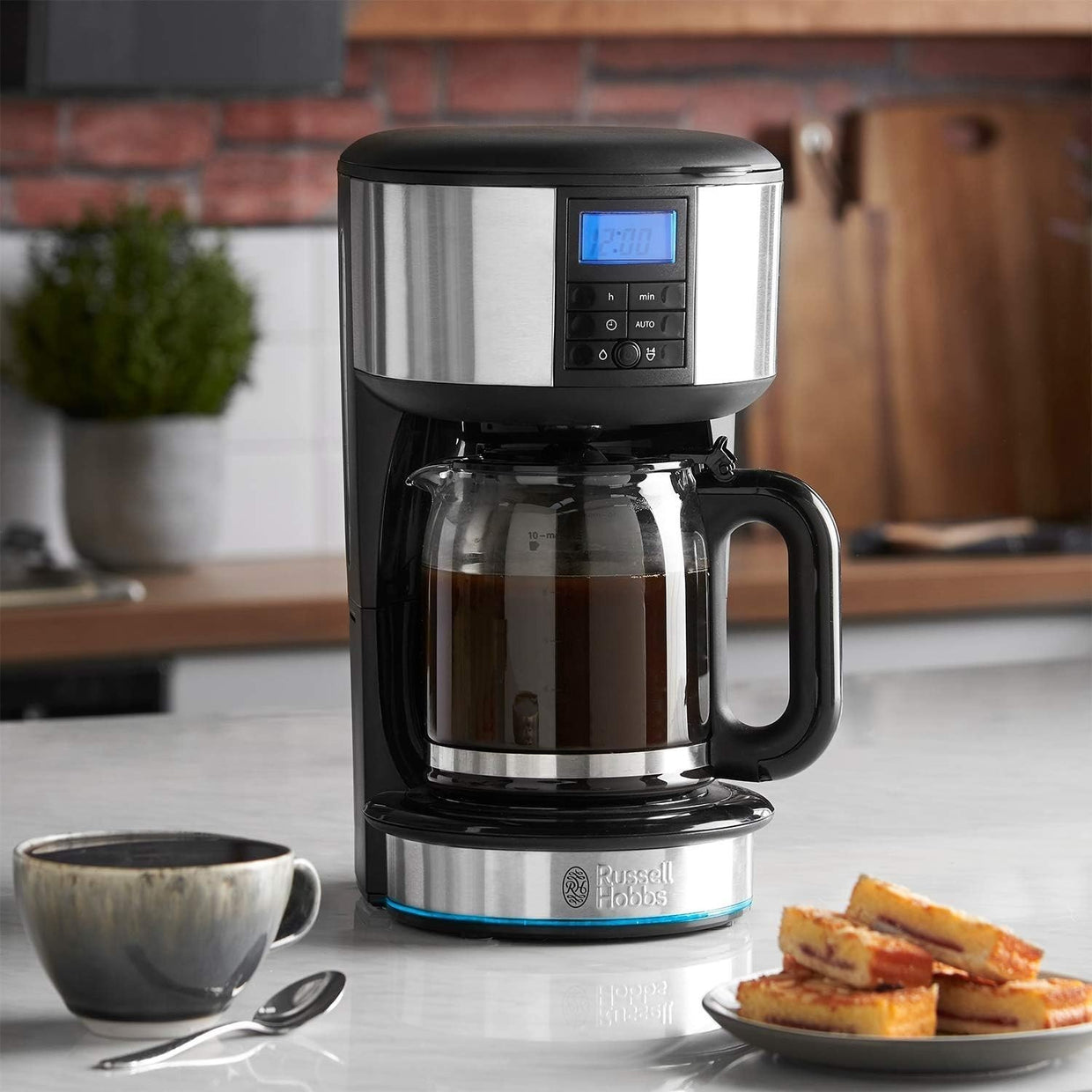 Filter Coffee Machine 1.25L Fast Brew Timer Auto Clean Keep Warm Drip Maker Home - Kwikley