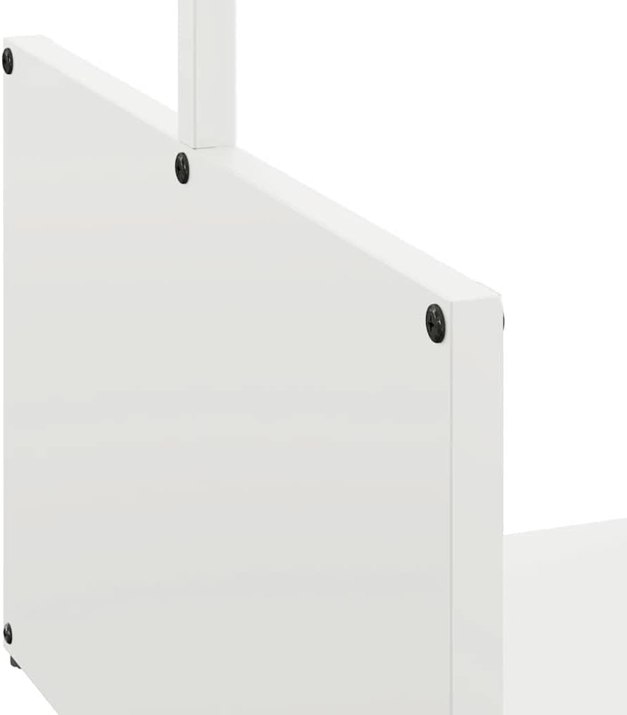 Firewood Log Rack White Steel 40x40x40cm Indoor Outdoor Storage Holder - Kwikley