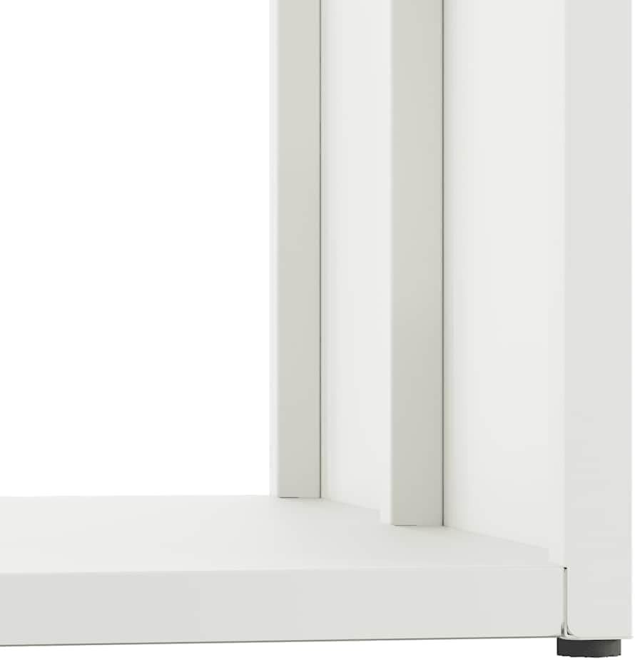 Firewood Log Rack White Steel 40x40x40cm Indoor Outdoor Storage Holder - Kwikley