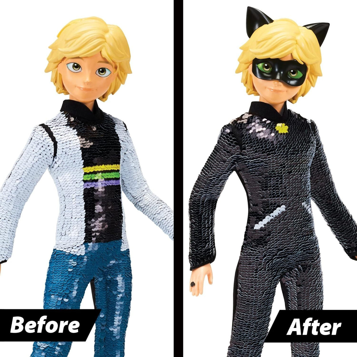 Flip Sequin Superhero Fashion Doll Transforming Outfit Play Toy - Kwikley