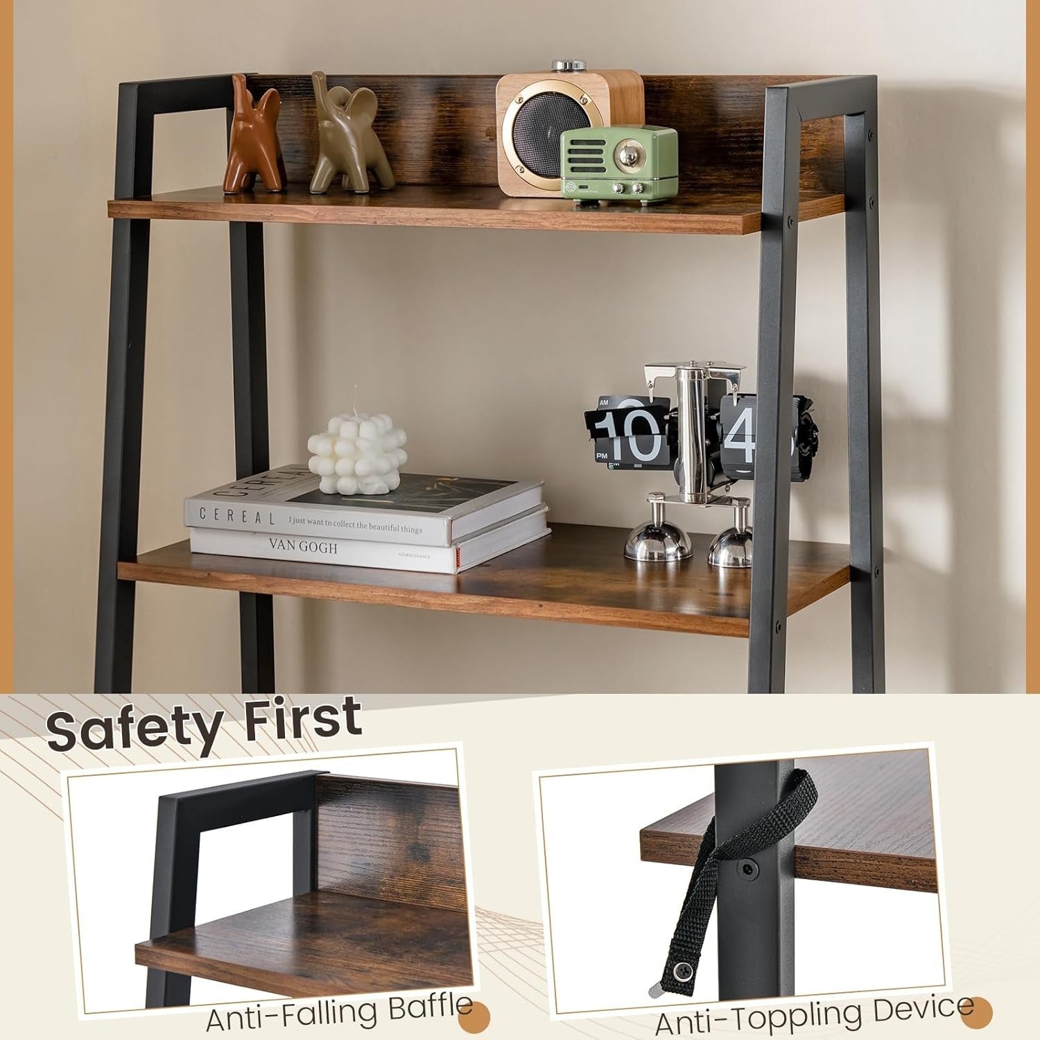Flip - Top Vanity Makeup Table Desk with Mirror & Stool Set 2 Drawers Storage - Kwikley