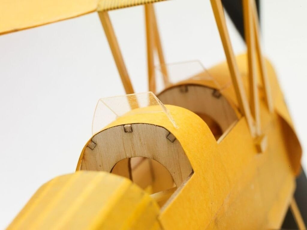 Flying Balsa Wood Bi - Plane Model Kit – Vintage Rubber - Powered Aircraft - Kwikley
