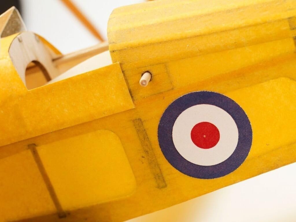 Flying Balsa Wood Bi - Plane Model Kit – Vintage Rubber - Powered Aircraft - Kwikley
