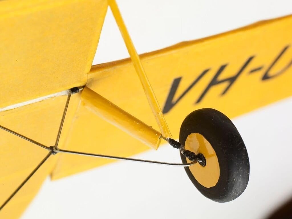 Flying Balsa Wood Bi - Plane Model Kit – Vintage Rubber - Powered Aircraft - Kwikley