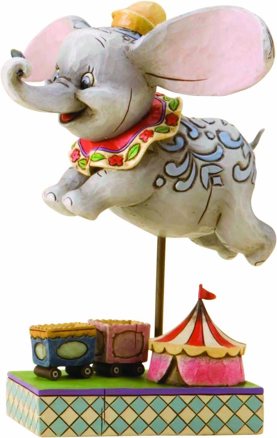Flying Elephant Figurine Hand Painted Ornament Circus Display Collectable 11.5cm - Kwikley