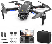 Foldable 1080P HD Camera Drone, Brushless Motor, 2 Batteries, Obstacle Avoidance - Kwikley