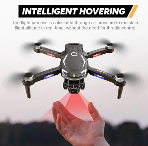 Foldable 1080P HD Camera Drone, Brushless Motor, 2 Batteries, Obstacle Avoidance - Kwikley