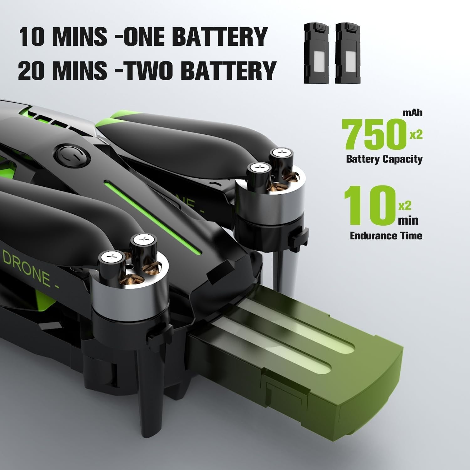 Foldable 1080P HD Camera Drone with Brushless Motor, WiFi FPV, 30min Flight Time - Kwikley