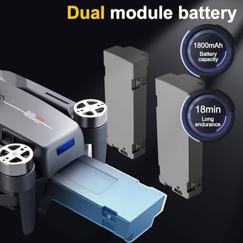 Foldable 1080P Mini Drone Toy with Brushless Motor & 2 Batteries - Kwikley