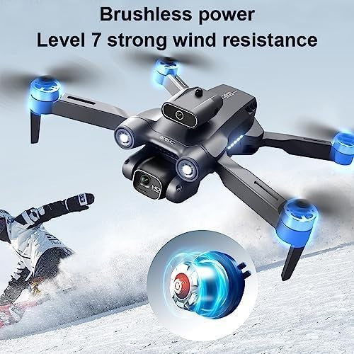 Foldable 1080P Mini Drone Toy with Brushless Motor & 2 Batteries - Kwikley