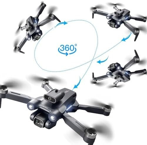 Foldable 1080P Mini Drone Toy with Brushless Motor & 2 Batteries - Kwikley