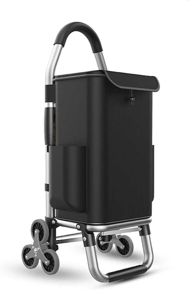 Foldable 3 - Wheel Stair Climber Shopping Cart 36L Silent Wheels 50kg - Kwikley