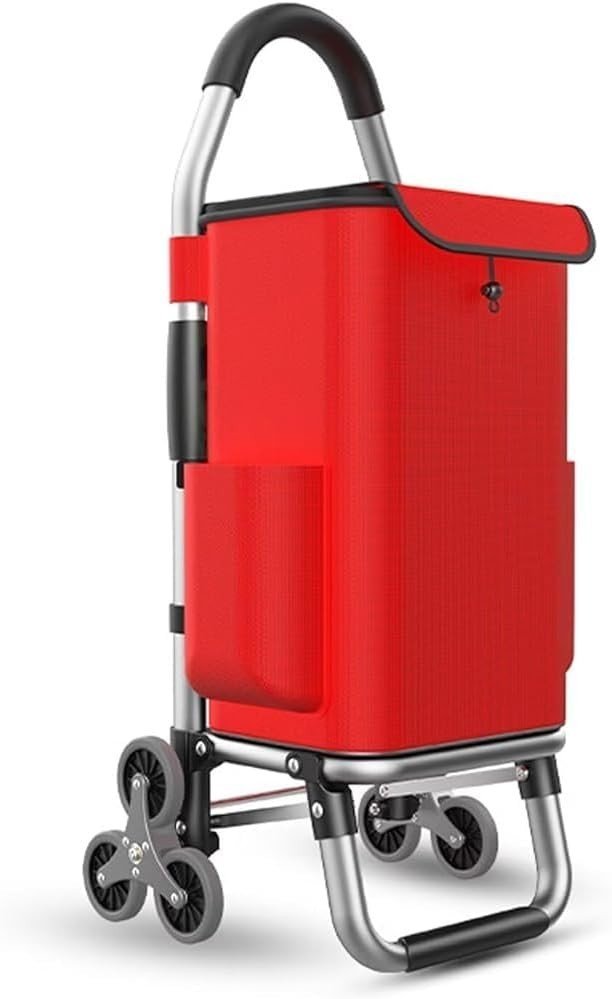 Foldable 3 - Wheel Stair Climber Shopping Cart 36L Silent Wheels 50kg Capacity - Kwikley