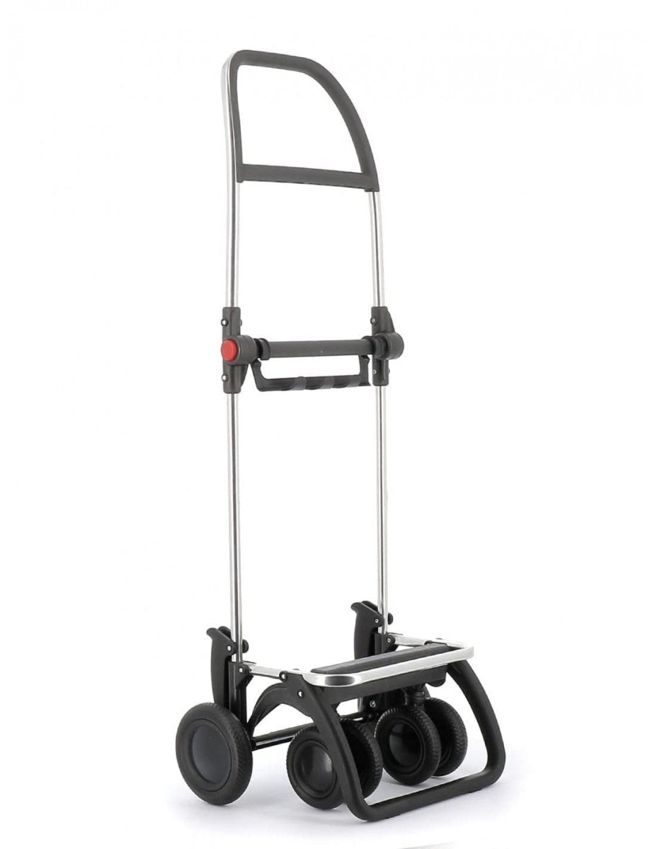 Foldable 4 - Wheel Shopping Trolley Lightweight Aluminium Laundry Cart Blue - Kwikley