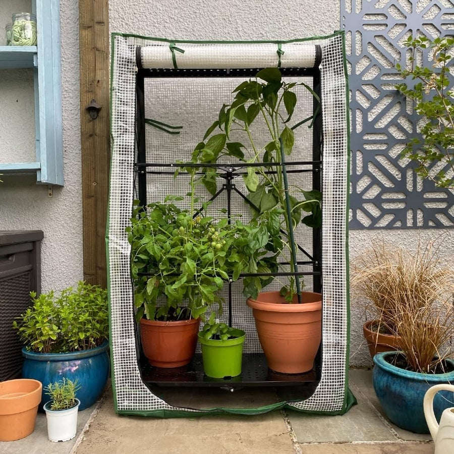 Foldable 5 - Tier Mini Greenhouse 71x38x155cm | Portable Patio Cold Frame - Kwikley