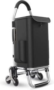 Foldable 6 - Wheel Stair Climber Shopping Trolley 36L Lightweight Aluminium - Kwikley