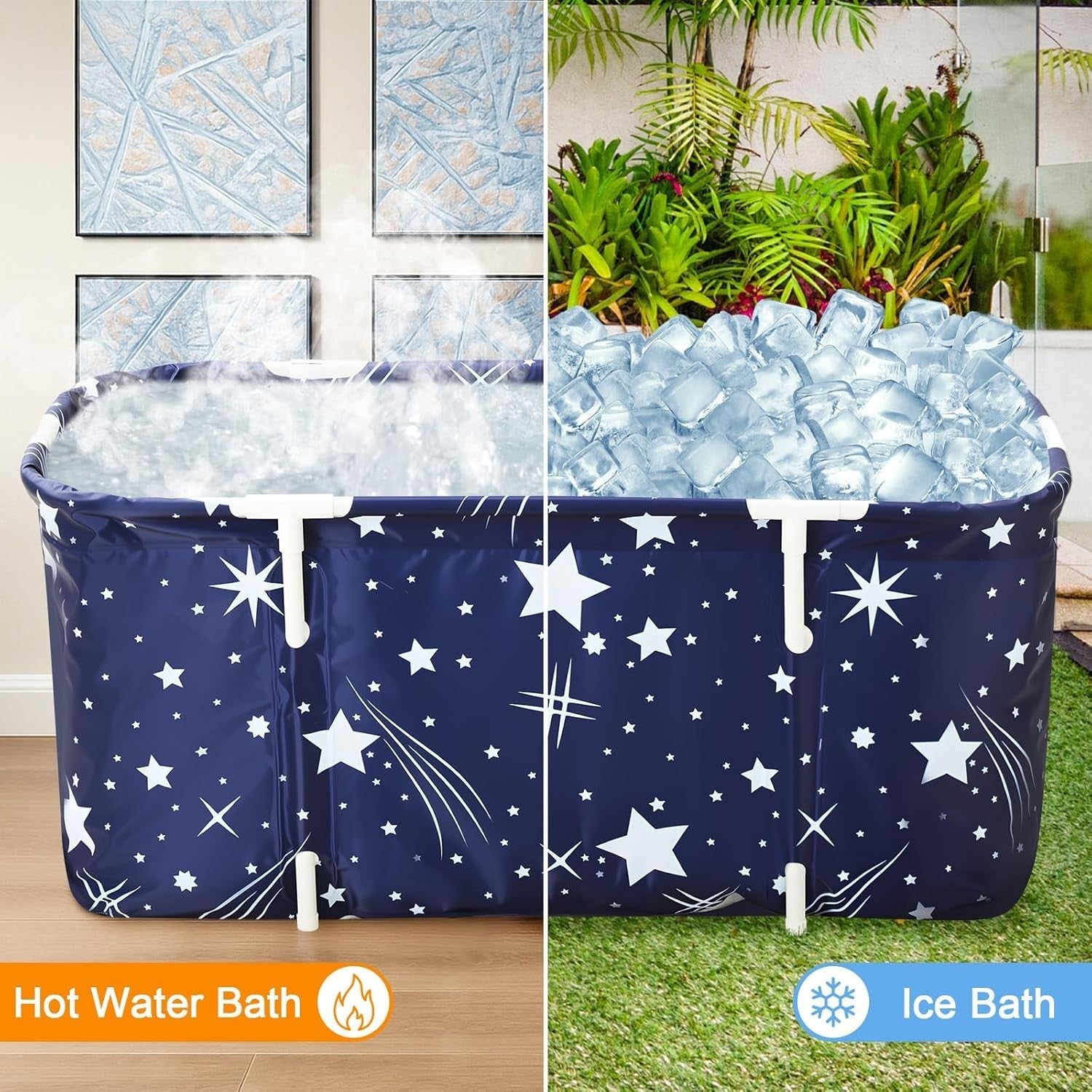 Foldable Adult Bathtub 120x60x58cm | Non - Inflatable Indoor & Outdoor Spa Tub - Kwikley