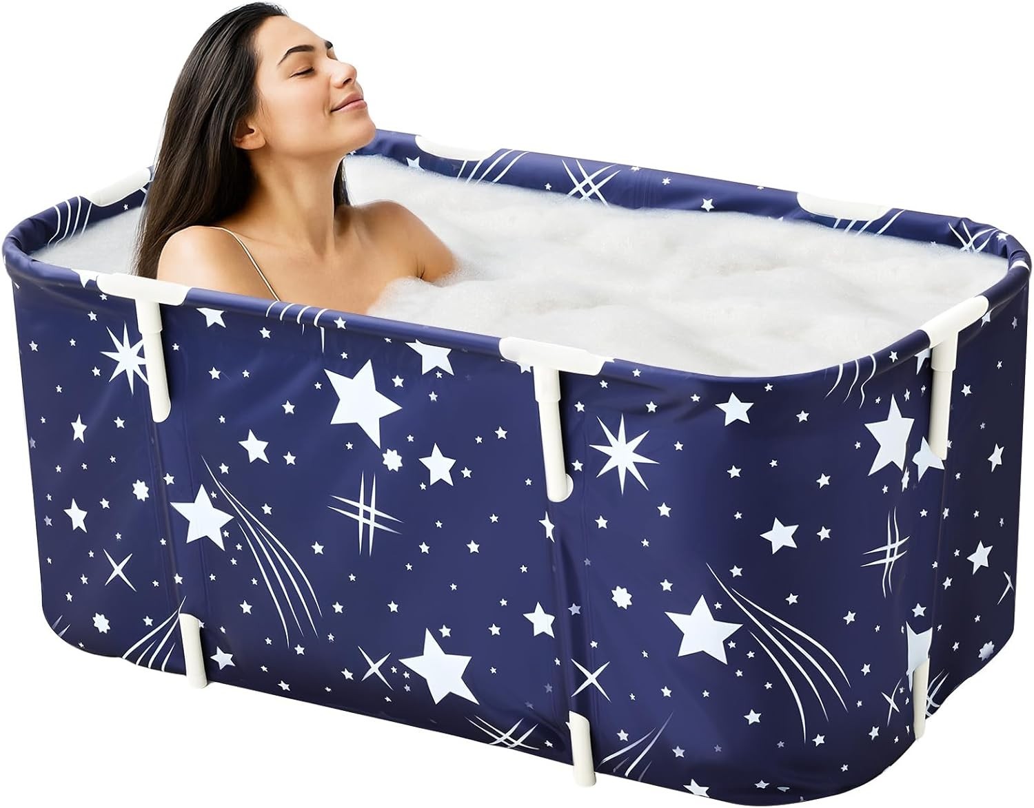 Foldable Adult Bathtub 120x60x58cm | Non - Inflatable Indoor & Outdoor Spa Tub - Kwikley