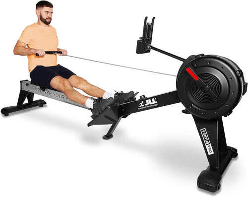 Foldable Air Rowing Machine Heavy Duty LCD Home Rower Adjustable 150KG - Kwikley