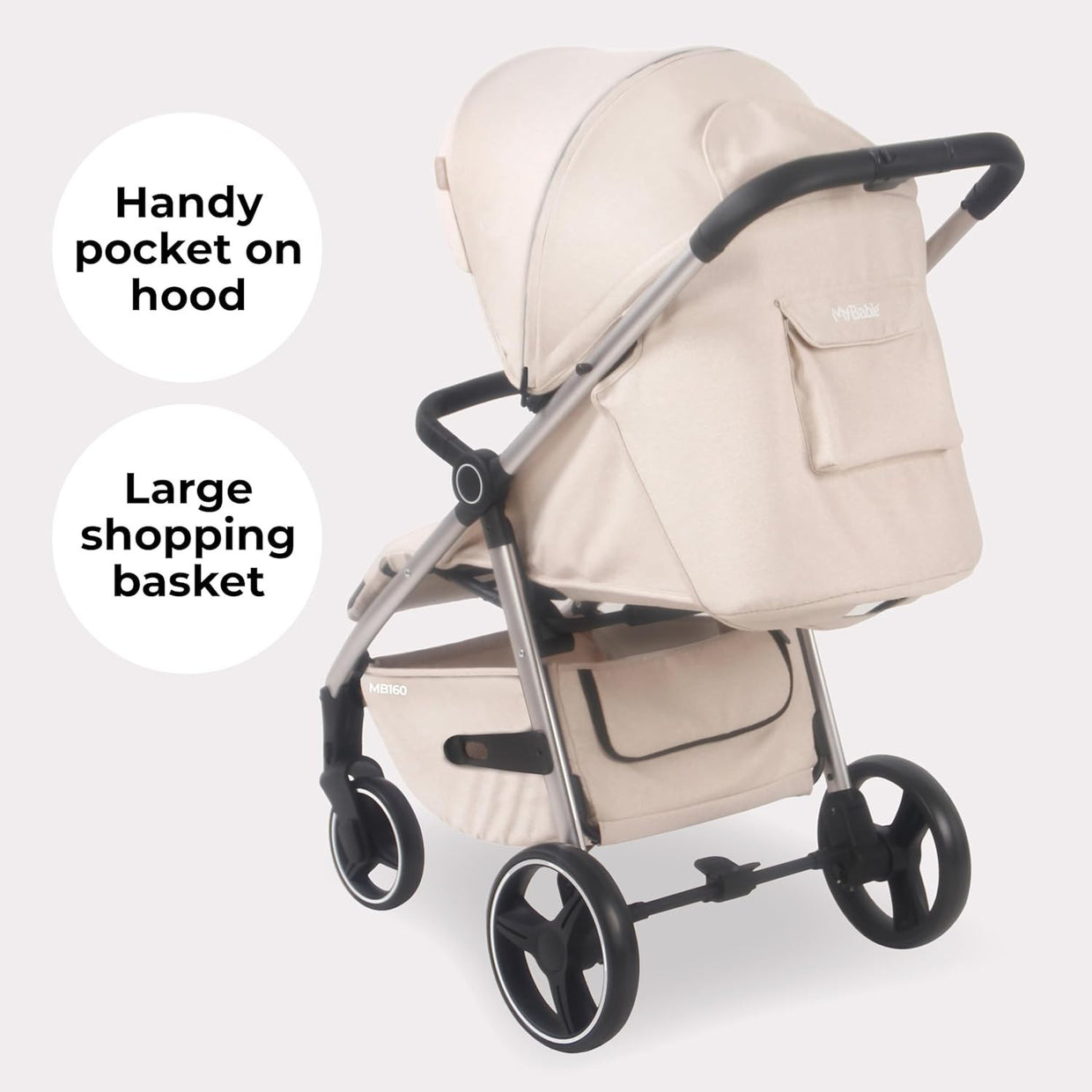 Foldable Baby Pushchair From Birth–4 Years 22kg Lightweight XL Canopy Stroller - Kwikley