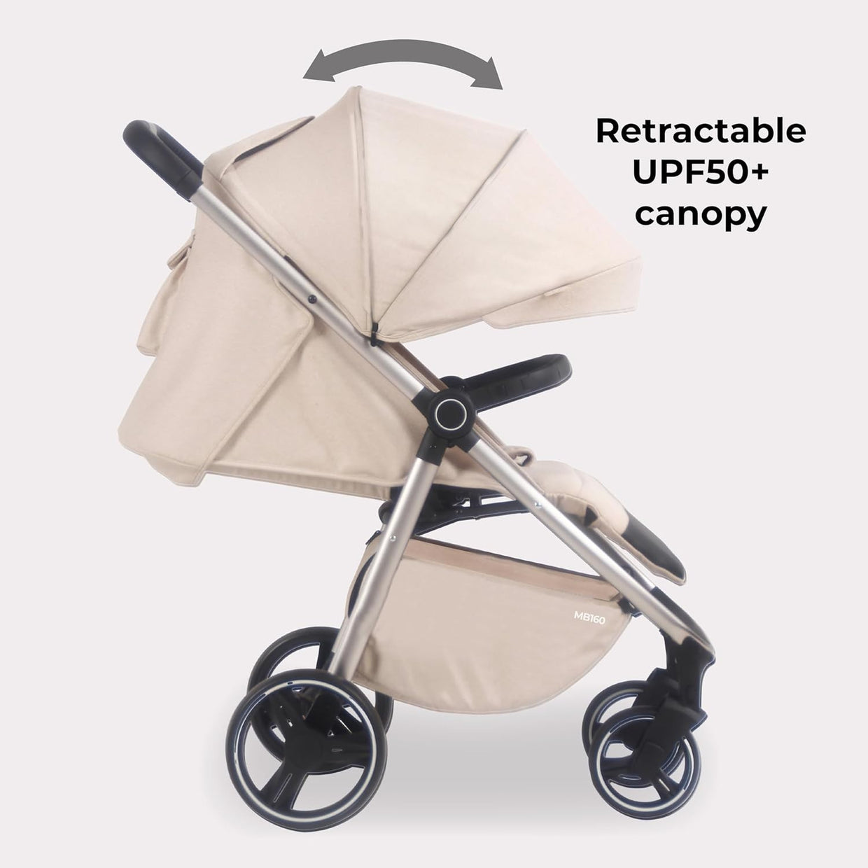 Foldable Baby Pushchair From Birth–4 Years 22kg Lightweight XL Canopy Stroller - Kwikley