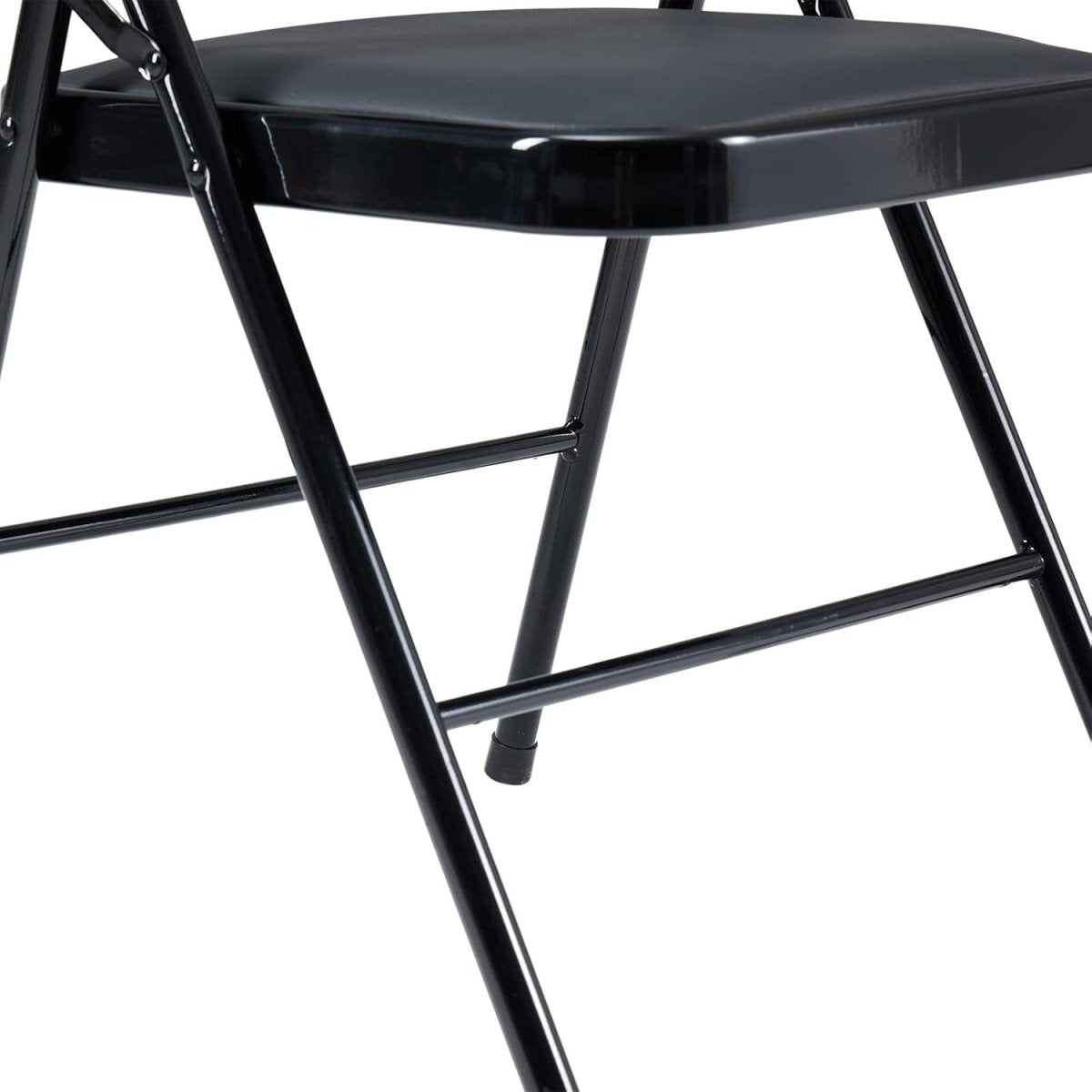 Foldable Black Padded Chairs Set of 4 – Portable Indoor & Outdoor Seats - Kwikley