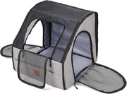 Foldable Dog Car Travel Crate Pet Carrier Kennel Mesh Windows 61cm - Kwikley