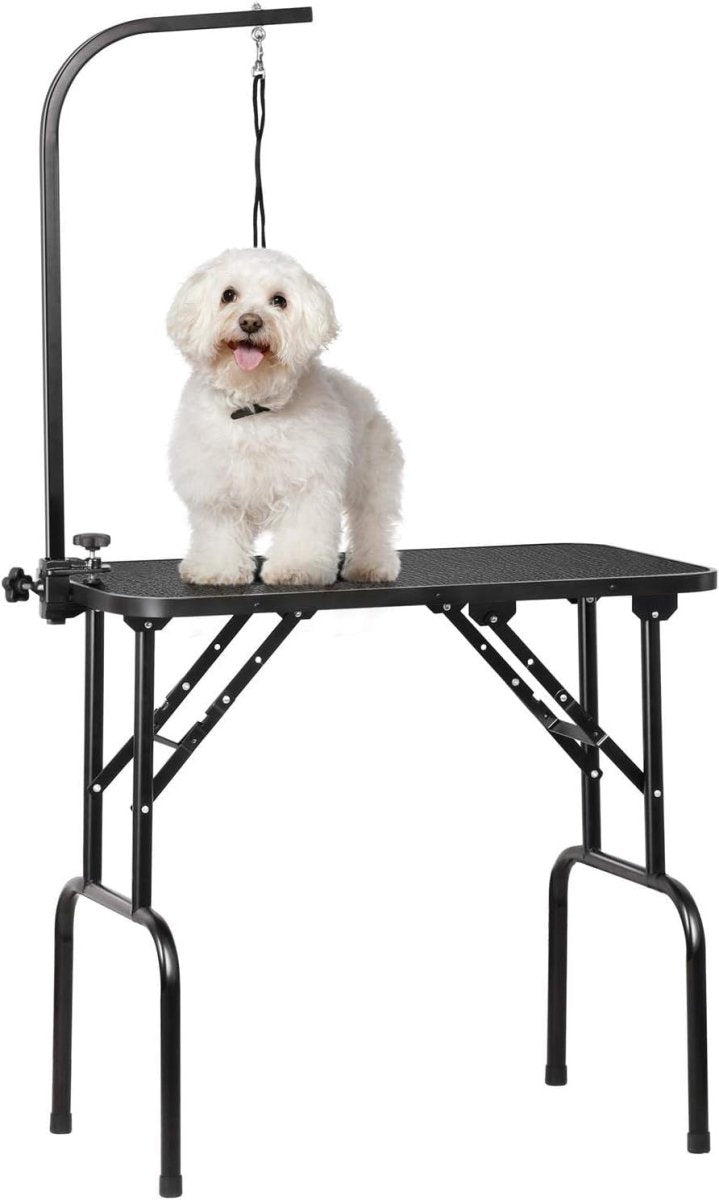 Foldable Dog Grooming Table Adjustable Arm Non Slip Heavy Duty 100kg - Kwikley