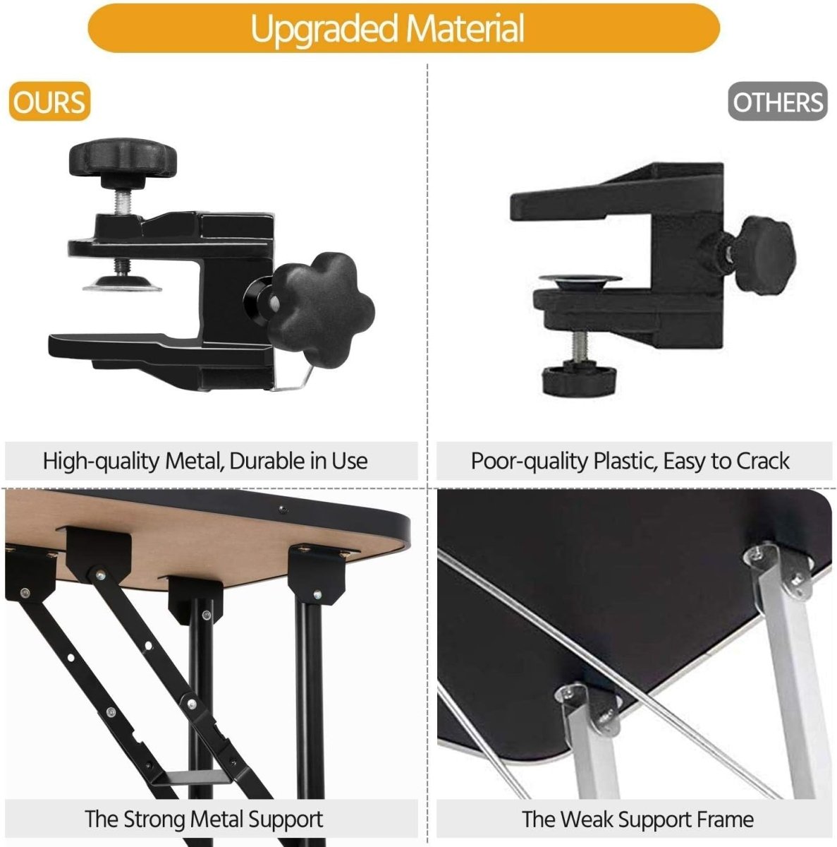 Foldable Dog Grooming Table Adjustable Arm Non Slip Heavy Duty 100kg - Kwikley