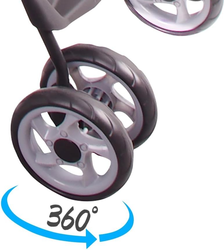 Foldable Dog Stroller Pet Pushchair Full Mesh 4 Wheel Travel Buggy - Kwikley