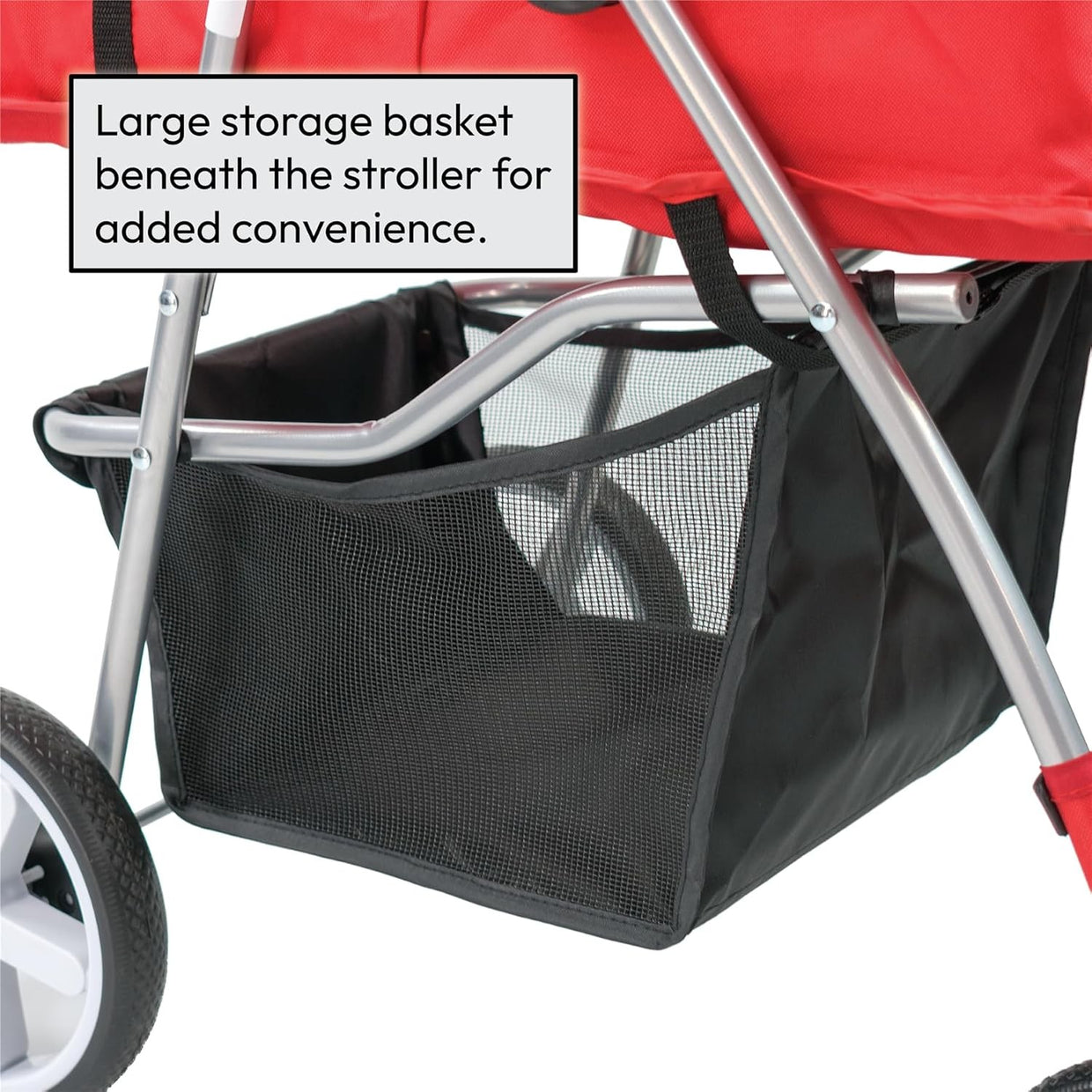 Foldable Dog Stroller Pushchair Small Pets 4 Wheels Canopy Brake Basket - Kwikley