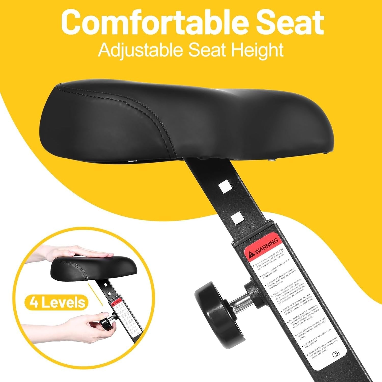 Foldable Exercise Bike with LCD Display Quiet 8 - Level Resistance Home Trainer - Kwikley