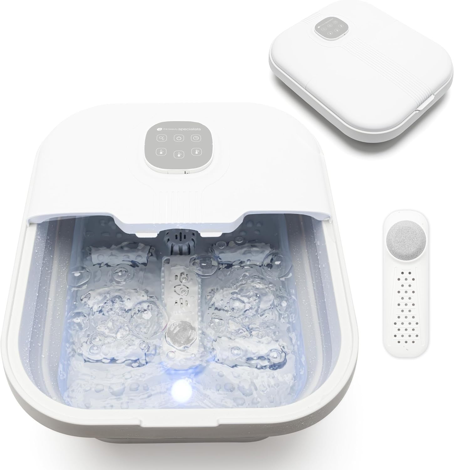 Foldable Foot Spa Massager with HydroJets, Heat, Rollers & Remote Control - Kwikley