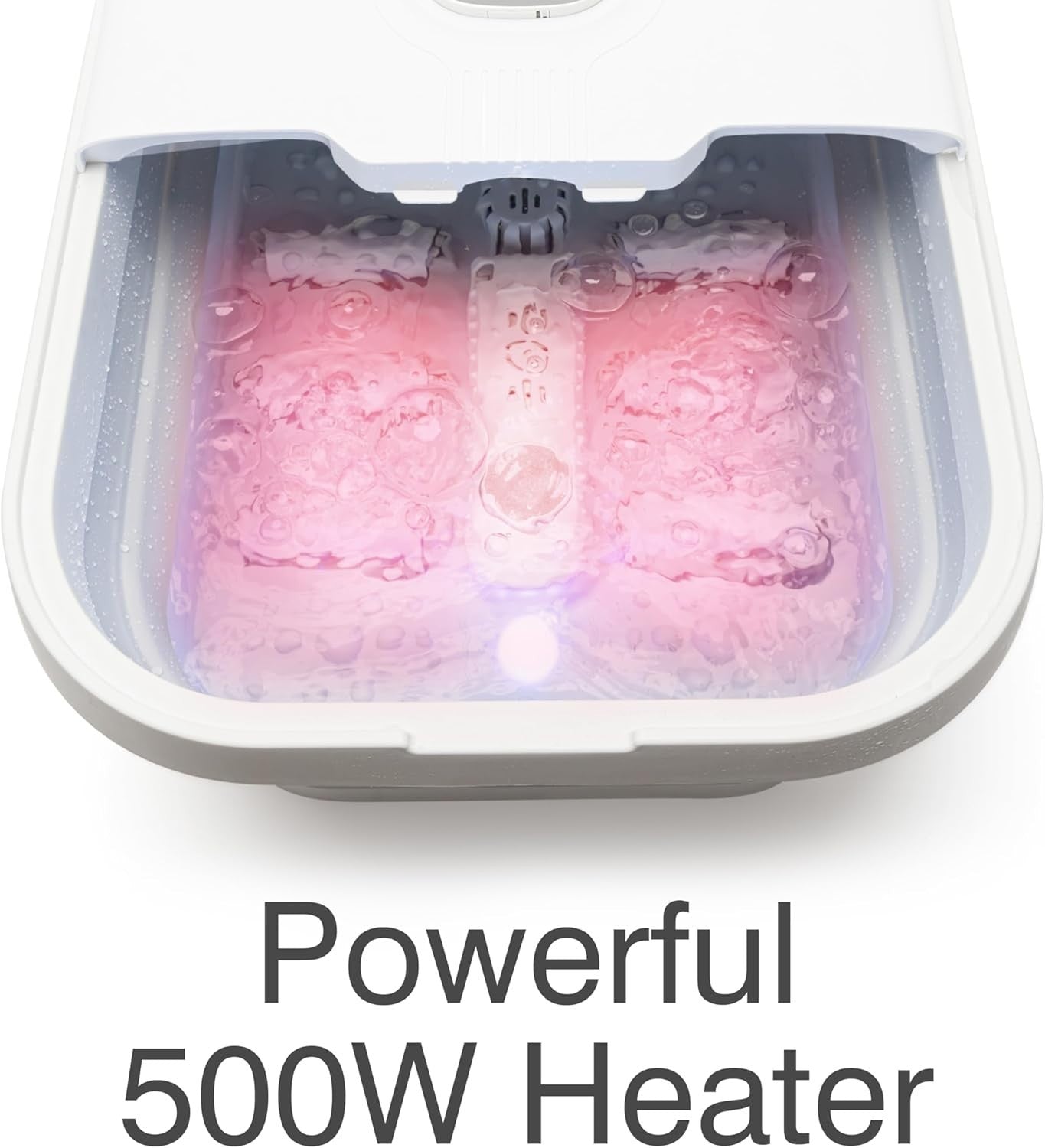 Foldable Foot Spa Massager with HydroJets, Heat, Rollers & Remote Control - Kwikley