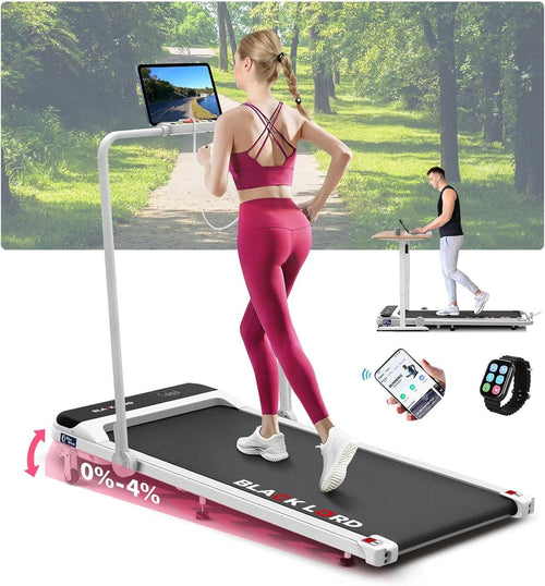 Foldable Home Treadmill 3.2HP 4% Incline LED Display Bluetooth - Kwikley