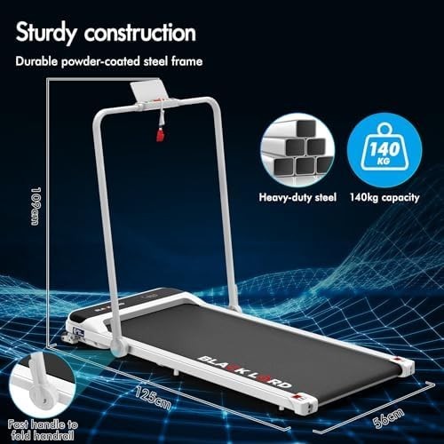 Foldable Home Treadmill 3.2HP 4% Incline LED Display Bluetooth - Kwikley
