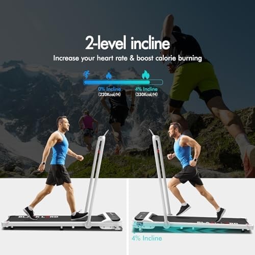 Foldable Home Treadmill 3.2HP 4% Incline LED Display Bluetooth - Kwikley
