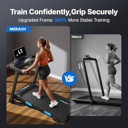 Foldable Home Treadmill Manual Incline 6% 12KM/H Shock Absorbent - Kwikley