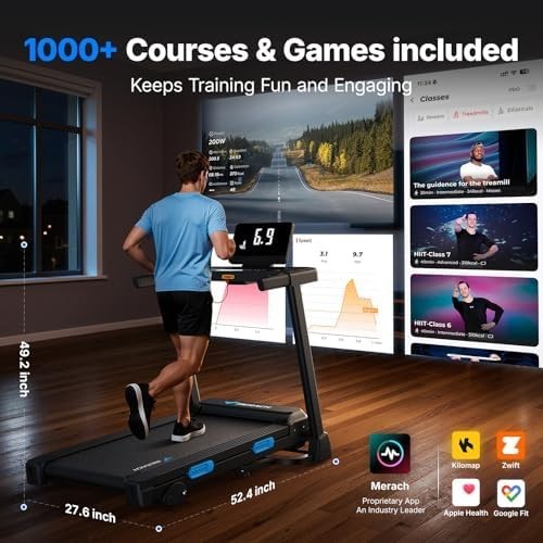 Foldable Home Treadmill Manual Incline 6% 12KM/H Shock Absorbent - Kwikley