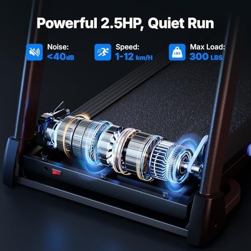 Foldable Home Treadmill Manual Incline 6% 12KM/H Shock Absorbent - Kwikley