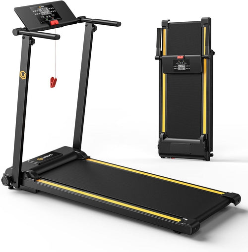 Foldable Home Treadmill with 12 HIIT Modes, 1 - 10 KM/H, LCD Display - Kwikley
