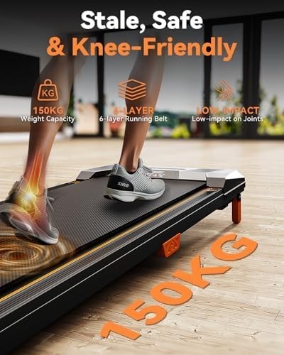 Foldable Home Walking Pad 2.5HP Quiet LED Display Remote Control - Kwikley