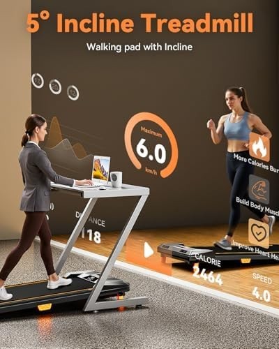 Foldable Home Walking Pad 2.5HP Quiet LED Display Remote Control - Kwikley