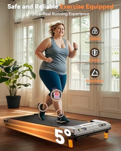 Foldable Home Walking Pad 2.5HP Quiet LED Display Remote Control - Kwikley